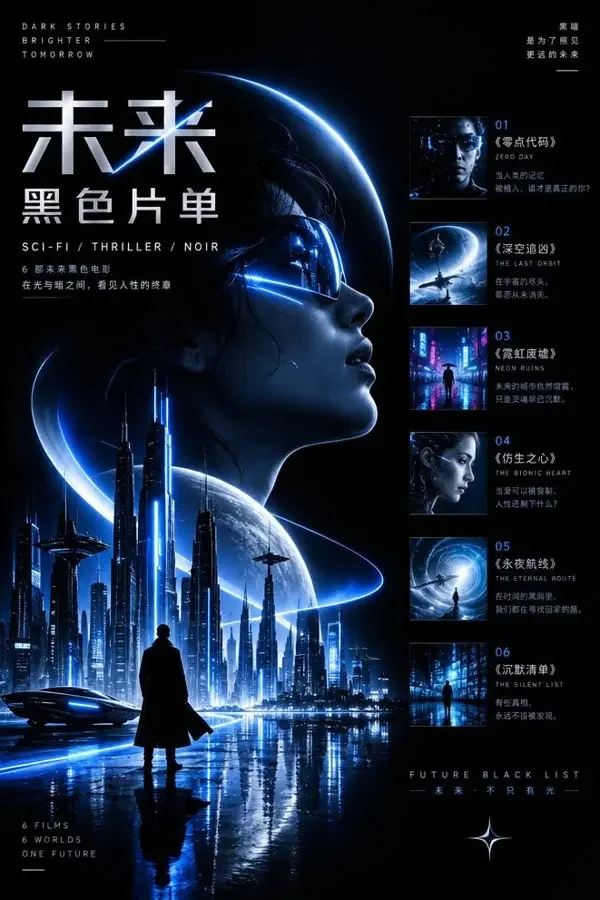 未来黑色:算法与人心海报 - 神马午夜影院 未来黑色:算法与人心(2026)电影海报,专题合集・科幻 / 悬疑